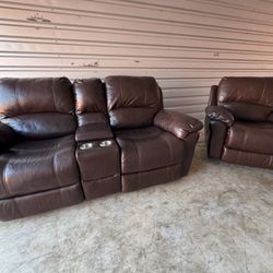 Leather Reclining Set