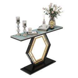 LUVODI Modern Marble Look Console Table – Brand New