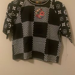 Tx Boutique Black T-shirt And Sweatshirt Set With Very Cute White Designs For Women’s 