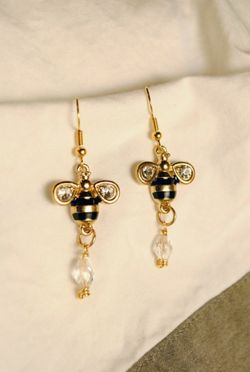 Bee Charm Handmade Earrings