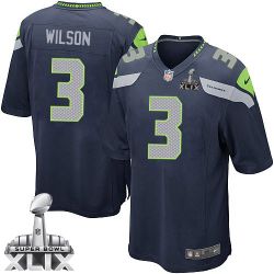 Russell Wilson Superbowl 48 jersey with Superbowl patch