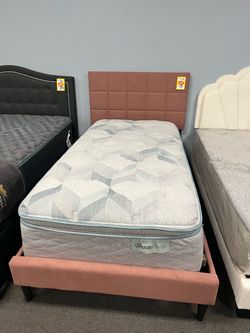 Pink Twin Platform Bed Frame