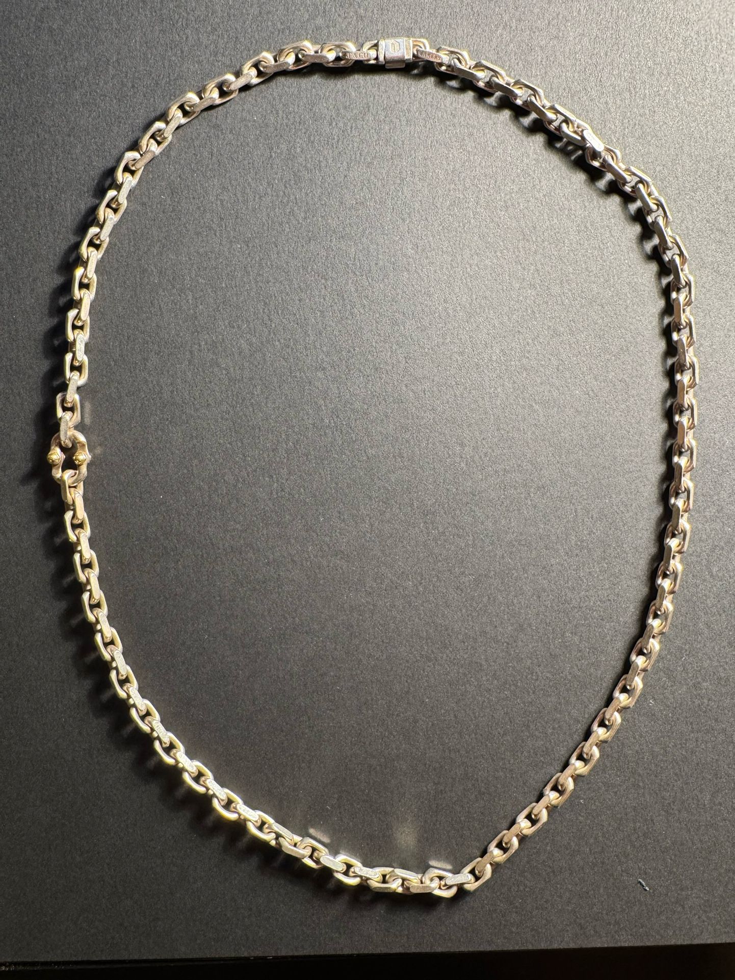Tiffany 1837 Makers Chain Necklace in Sterling Silver and 18K Gold 