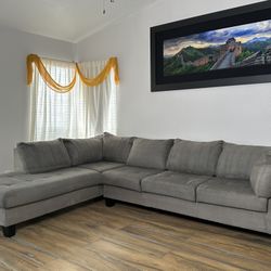 Dark Grey Sectional Sofa / Perfect Start Up Couch