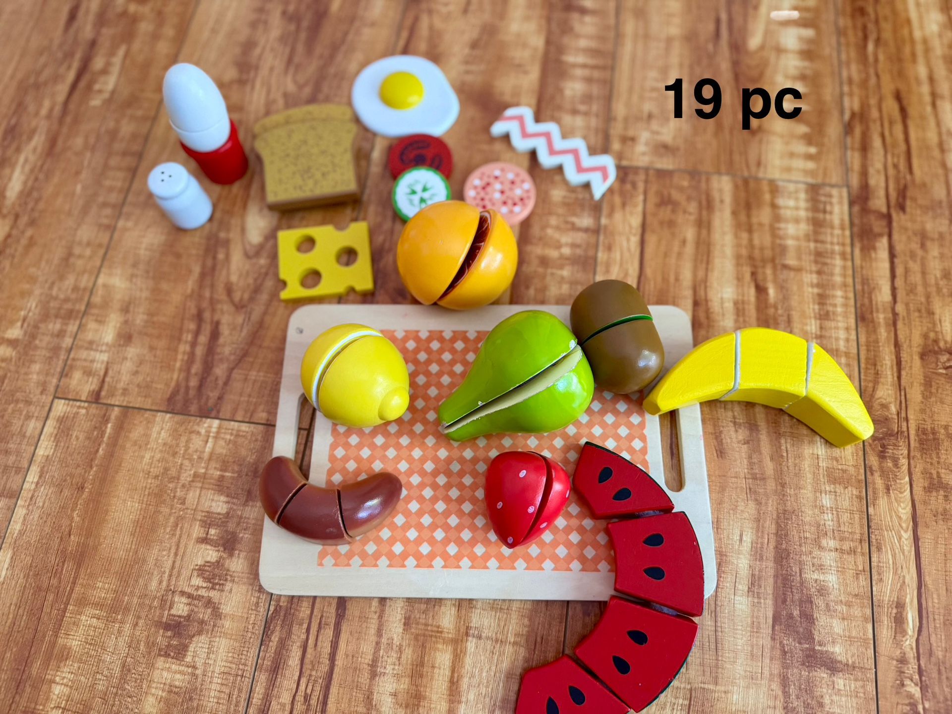 Wooden Play Food Set 🍓🍳🥝