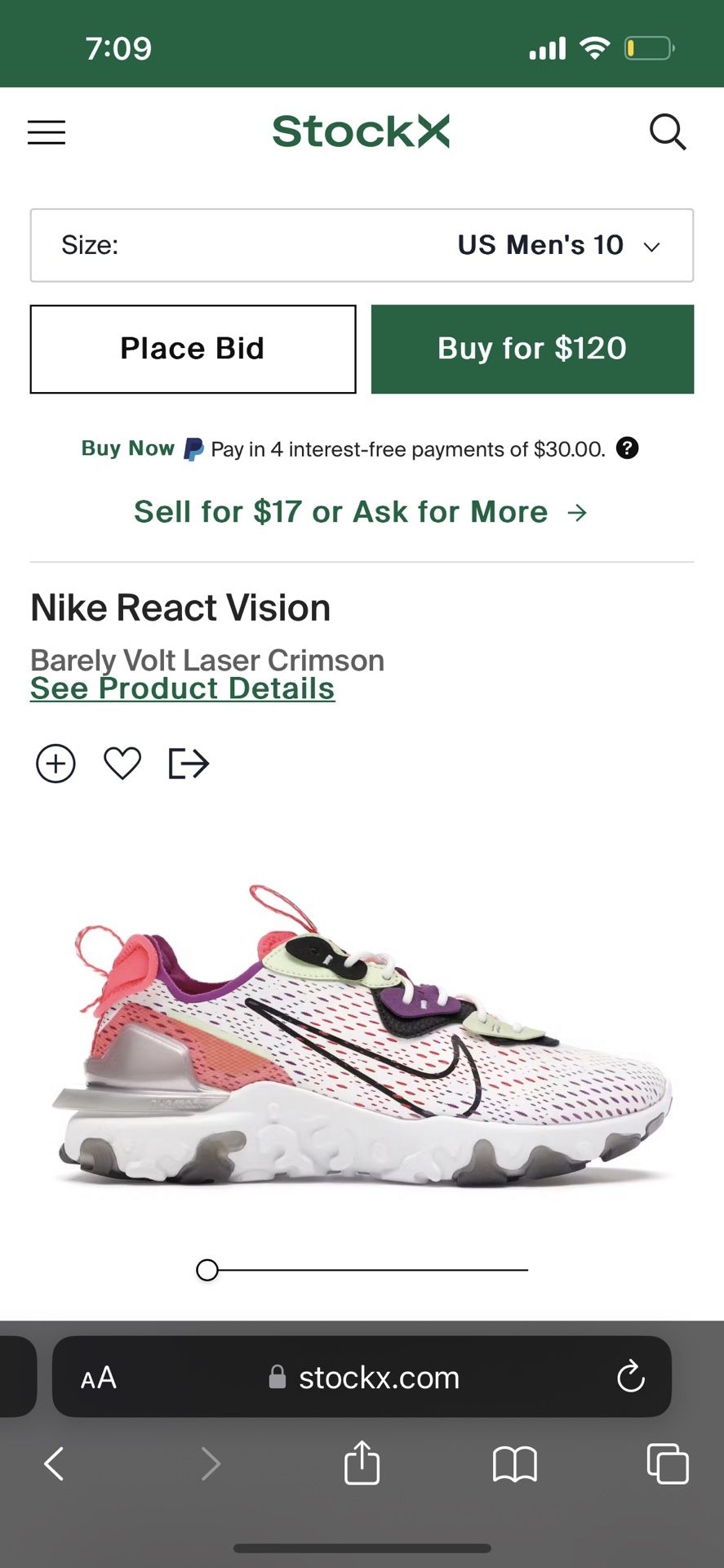  Nike React Vision Barely Volt Pink