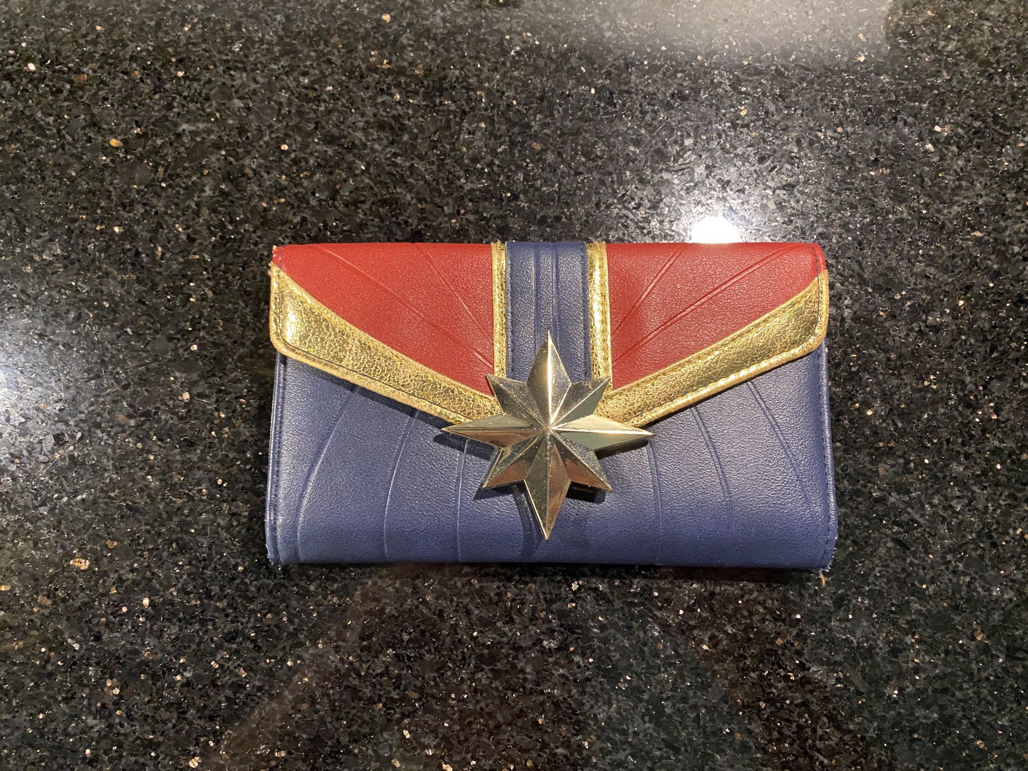 Captain Marvel Costume Movie Ver Kree Purse Wallet with Cash & Card Slots