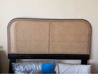 Queen rattan headboard