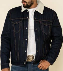 Levi Sherpa Mens Jacket Size Large