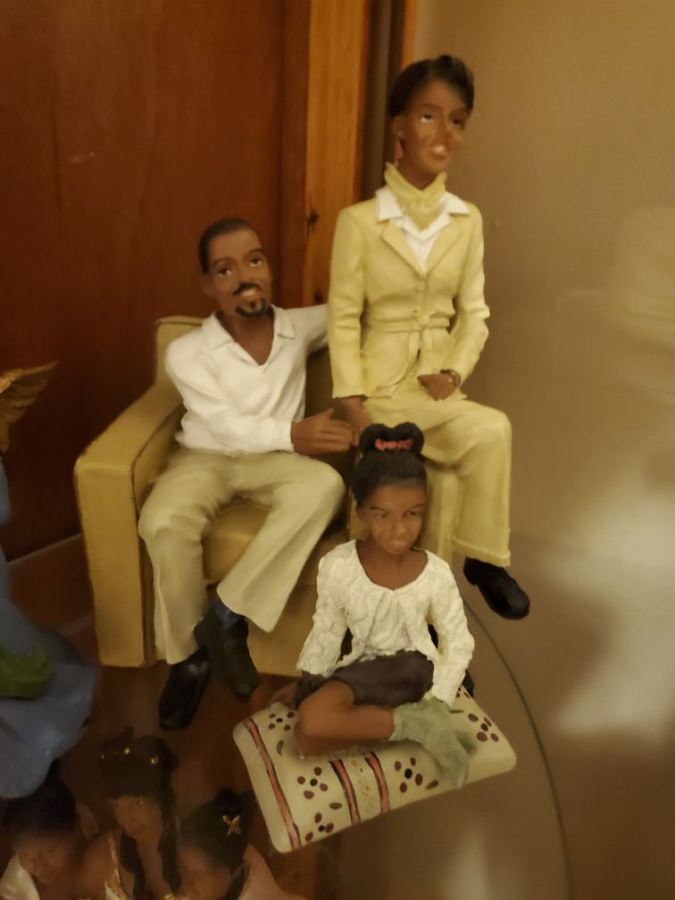 African American Family Figurine
