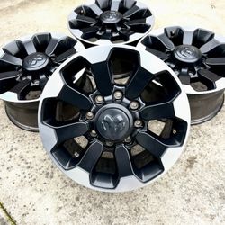 17” Ram 2500 Power Wagon OEM Black and Machined Wheels