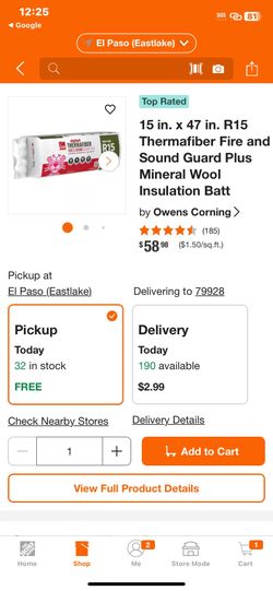 15 in. x 47 in. R15 Thermafiber Fire and Sound Guard Plus Mineral Wool Insulation Batt by Owens Corning