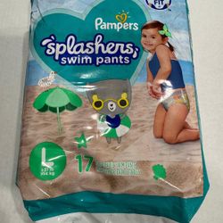 Pampers Splashers Swim Diapers Size LG, 17 Count 