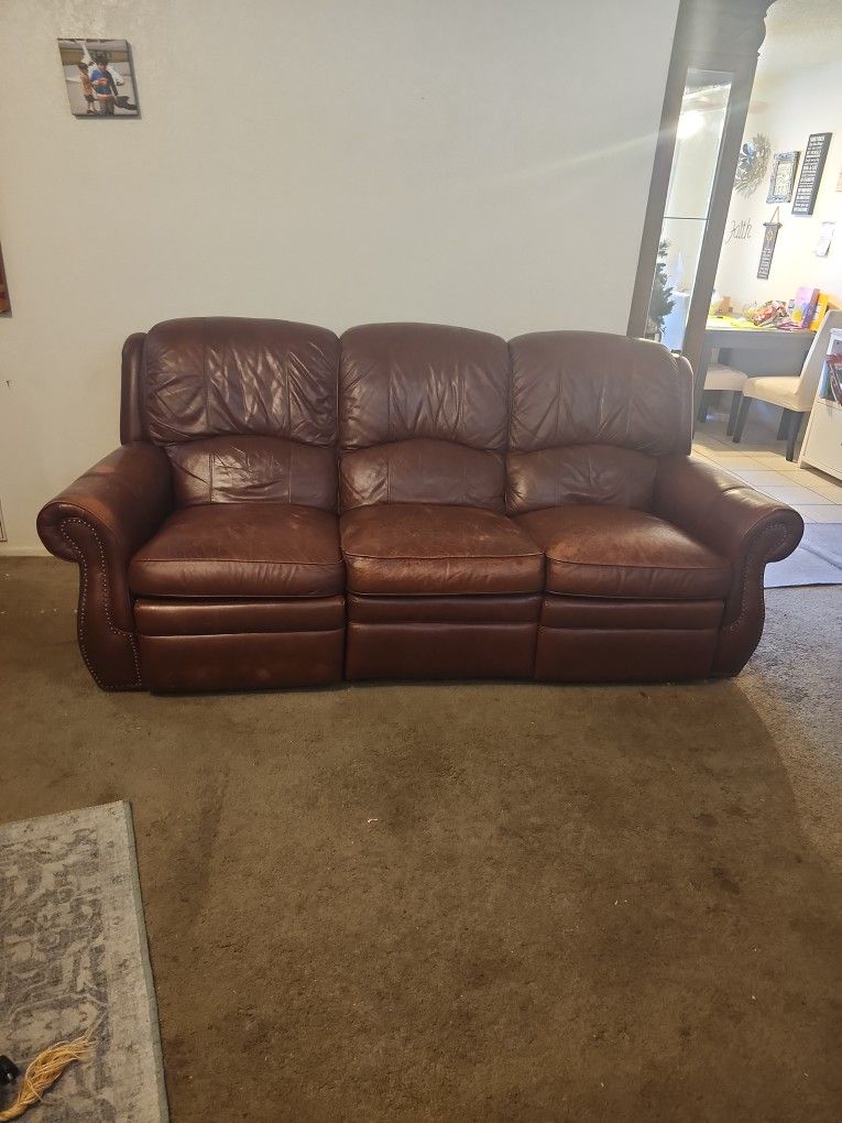 Reclining Leather Sofa