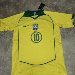 Brazil Retro Jersey 2006 Ronaldinho #10 Size  S M L XL XXL 