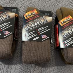Military Boot Socks, Fire Resistant, New, Size 9-12