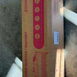 ADOVEL Baby Bassinet Bedside Crib, Pack and Play with Mattress, Diaper Changer and Playards