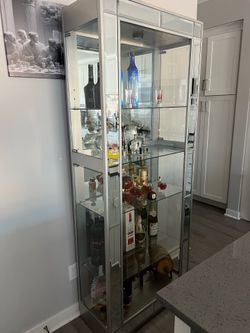 Curio Cabinet Tall Glass Cabinet