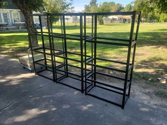 Metal shelves