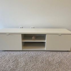 IKEA White TV Stand with Drawers: $250.00