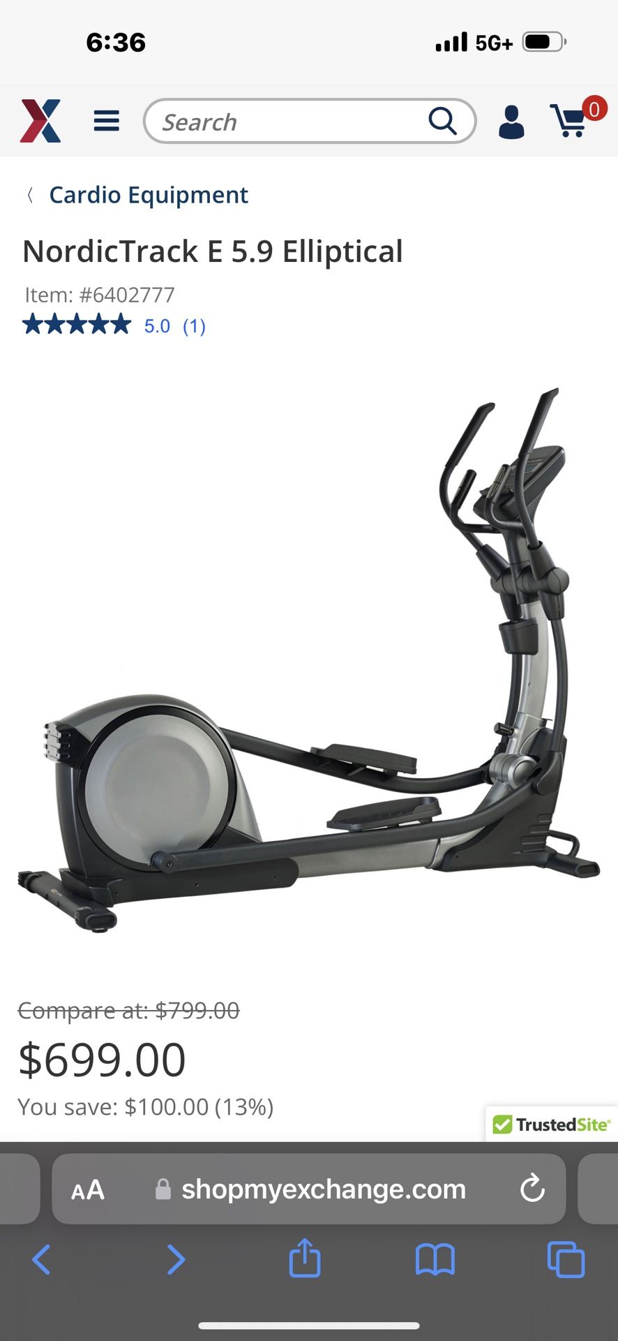 Nordictrack e 5.9 elliptical new arrivals