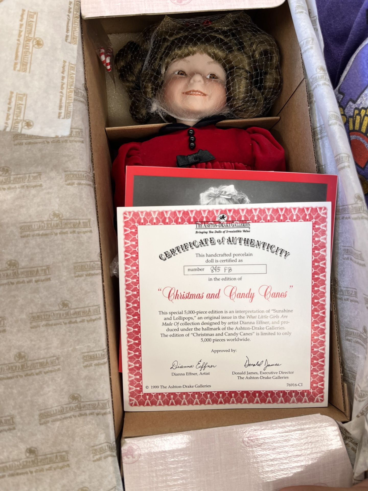 The Ashton Drake Collection Christmas And Candy Antique Doll