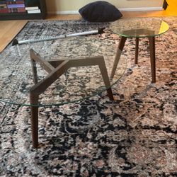 Glass coffee table And Side Table