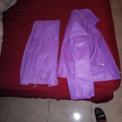 Wilson's 100% Purple Leather Outfit 