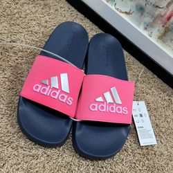NWT Adidas Pink slides size 6 shoe Adilette