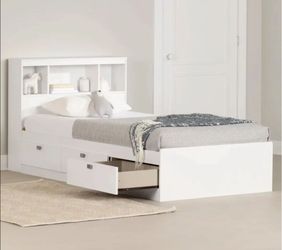 2 Free Used Twin Beds w Drawers and Shelf