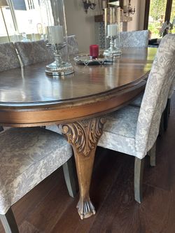 Antique Wooden Table and Chairs