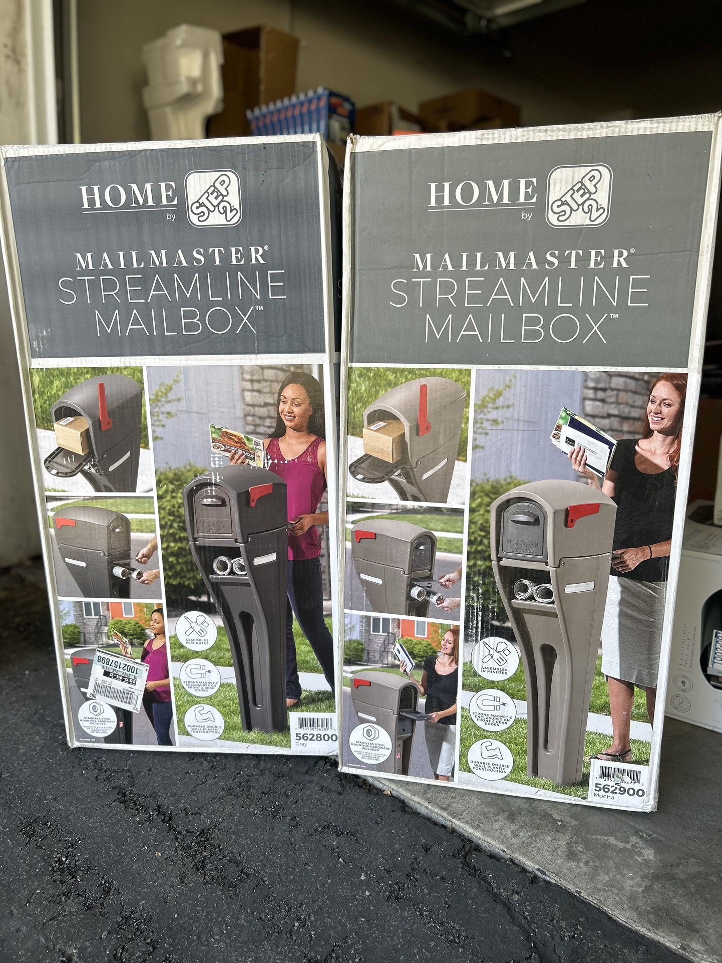 Step2 MailMaster Streamline Large Resin Overpost Mailbox and Post Combo