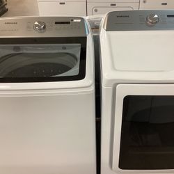 Samsung Top Load Washer And Electric Dryer 