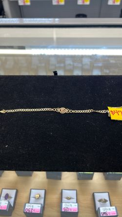 Gold-Tone Quinceañera 15 Curb Chain Bracelet 14k (6.1grms)