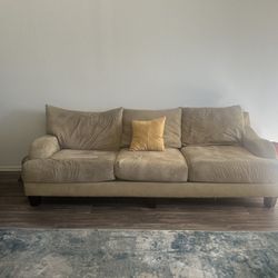 Tan Fabric Couch 
