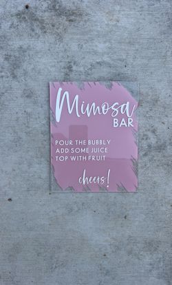 10x8 Inch Mimosa Bar sign