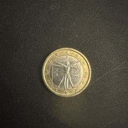 One Euro Coin Italy 2002
