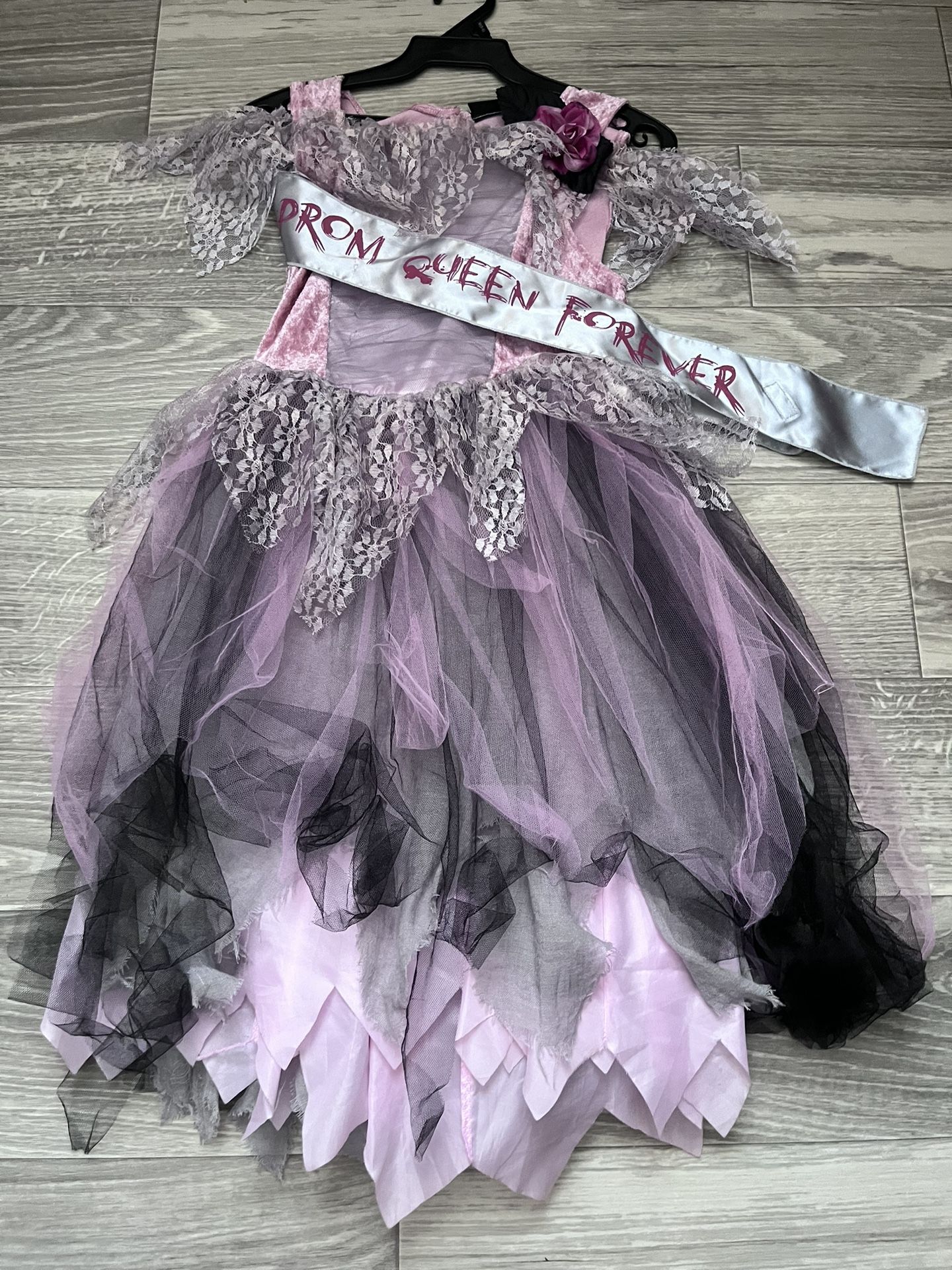 Big Kids 10-12 Zombie Prom Queen Halloween Costume
