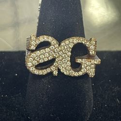 10k Rose Gold Ring “SG” 10.2 Grams Size 6 With Diamonds 💎 