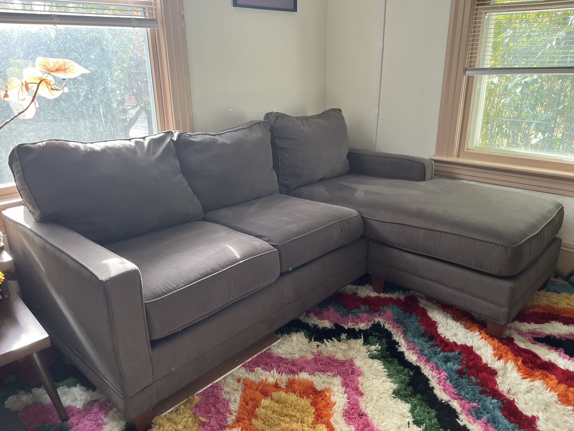Comfortable Grey Sectional Couch