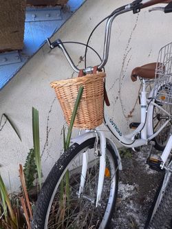 Outroad Beach Cruiser Bike, 24inch Commuter Bicycle,white
