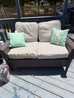 Outdoor wicker furniture