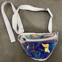 Holographic Fannie Pack / cross body Bag - White Strap - waterproof - NEW - $6