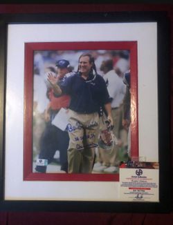 Bill Belichick Signed Frame, Patriots