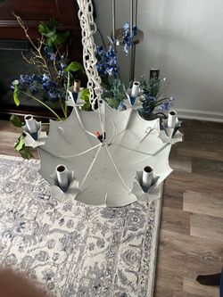 Metal Art Deco Chandelier