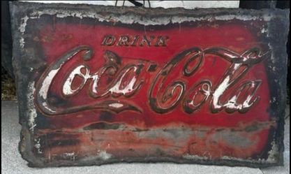 Vintage Coca Cola Metal sign