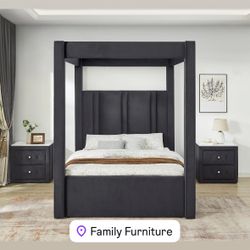 Queen Or King Bed Frame Canopy Bed NEW