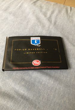 Pop up baseball cards limited edition
