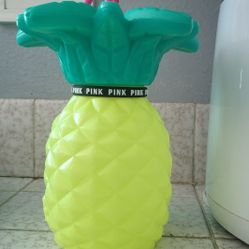 Victoria's Secret Pink Pineapple Cup & Straw

