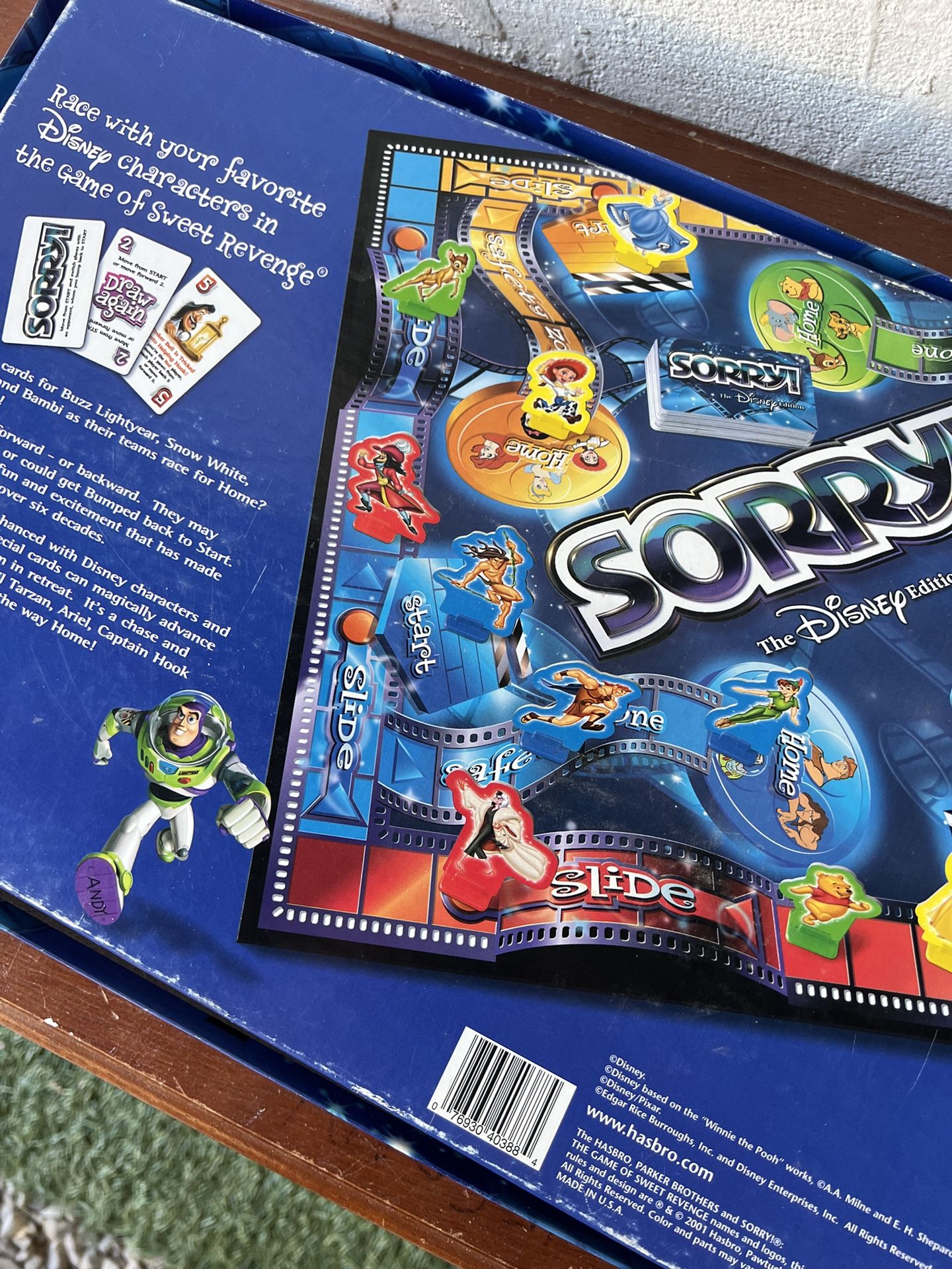 Vintage! 2001 Parker Brothers Sorry! The Disney Edition Board Game 40388